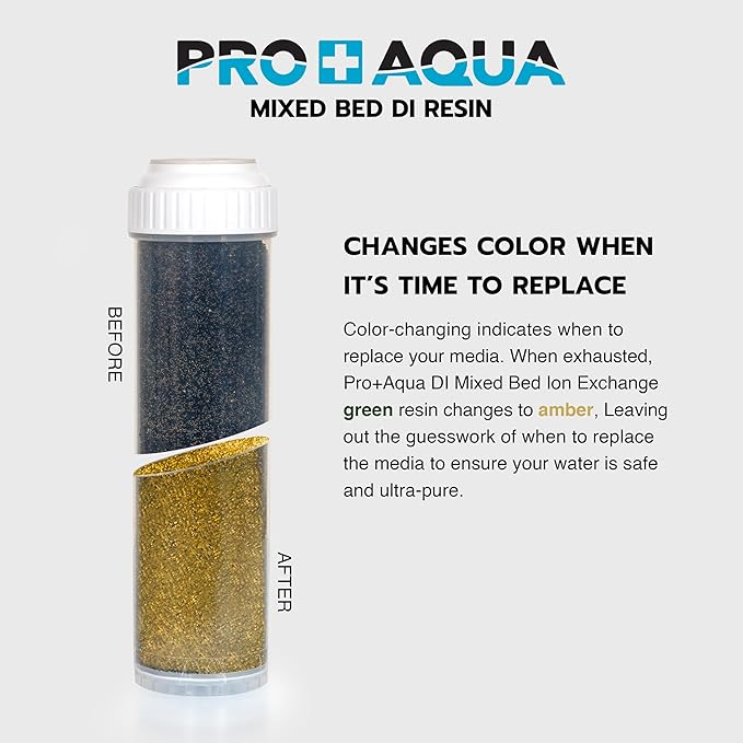 DI Resin Replacement Refill Deionization Color Changing Premium Grade, TDS Filtration, Aquariums, Spot Free Rinse, 1L (6 Liter)