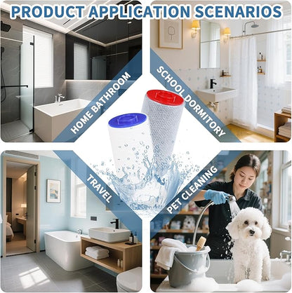 Replacement Filter Set for Weddell Duo - High-efficiency Shower Water Filtration System that Removes Chlorine/PFAS/Contaminants for Better Skin and Hair Health (3R+3B)
