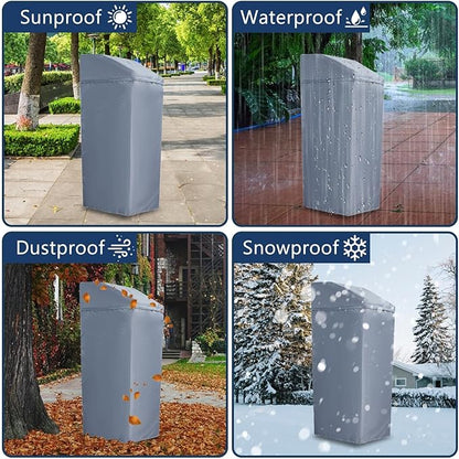 Water Softener Cover,Jacket Access Soften Station Tank Covers,Openable Top Easy to Use Removal-Free Installation,for Water Softener Outdoor UV Dust Protection of Outside Units Heater Parts (Gray)
