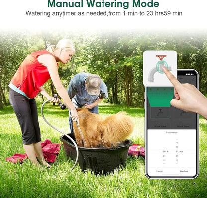 Smart Sprinkler Timer 2 Zone with Wi-Fi Hub, Automatic Irrigation System Controller for Lawns and Yard, Compatible with Alexa