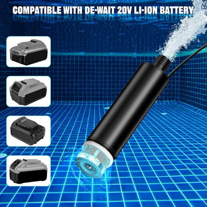 Compatible Transfer Pump for Dewalt 20V Battery, 500GPH Portable Water Pump with Sediment Filters, for Pool/Garden/Pond/Deep Well Draining (Tool Only, No Battery)