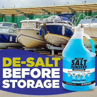 Durabasics Salt Remover Flush Kit with High-Pressure Hose with [1 Gallon] Salt Remover Concentrate - Marine Engine Flush for Baots - Perfect for Outboard Motor Flush & Washing Salt Deposits