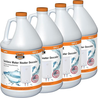 Chromex Tankless Water Heater Descaling Solution | Highly Effective Descale (4 gallon) (4)