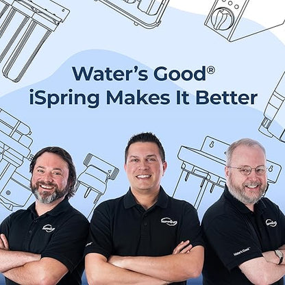 iSpring Whole House Water Filter System, Reduces Chloramine, PFAS, Chlorine, Sediments, 3-Stage Whole House Water Filtration System, 5-Micron, 3/4" Inlet/Outlet, Model: WCB32C-GAC