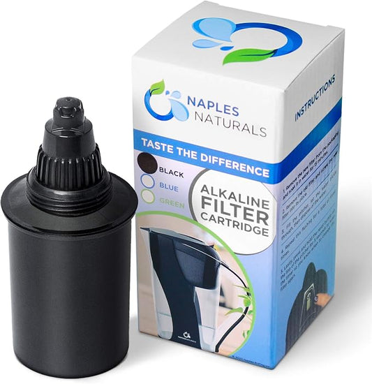 NAPLES-1089-BLKX1 1-Pack 1089F Alkaline Water Pitcher Filter Replacement Cartridge Black 1 X Model BLACK 1089
