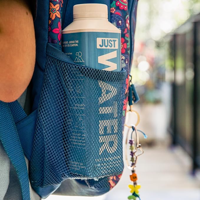 JUST Water, Premium Pure Still Spring Water in an Eco-Friendly BPA Free Plant-Based Bottle - Naturally Alkaline, High 8.0 pH - Fully Recyclable Boxed Carton, 16.9 Fl Oz (Pack of 12)