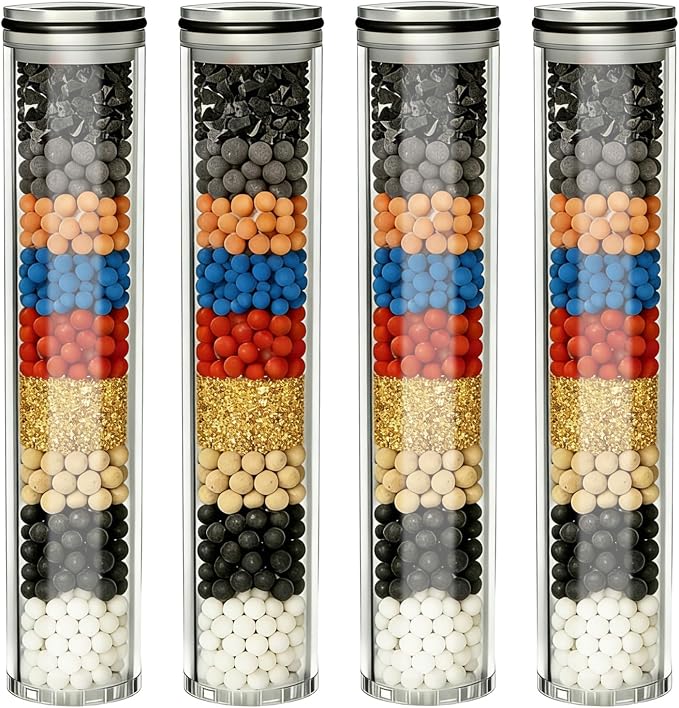 Replacement Shower Filter Cartridge Compatible with Suncleanse Shower Head, Soften hard water and reduce chlorine, 4 Pack