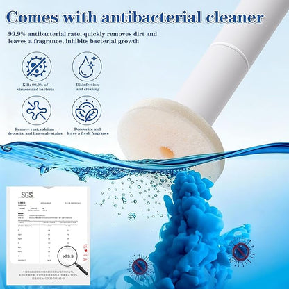 Pack of 40 Disposable Toilet Brush Refills, Designed Exclusively for Automatic pop-up Toilet Brushes. Toilet Brush Refills (Ocean Scent). Not Compatible with Electric Toilet Brushes.(40white)