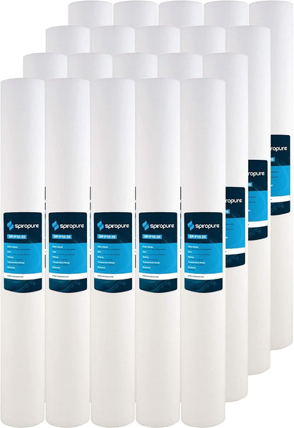SpiroPure 20x2.5 10 Micron Spun Sediment Water Filter SDC-25-2010 (20 Pack)