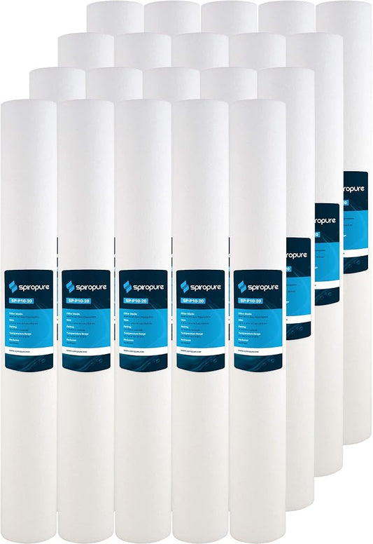 SpiroPure 20x2.5 10 Micron Spun Sediment Water Filter SDC-25-2010 (20 Pack)