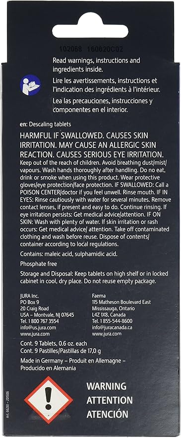 Jura 66281 Decalcifying/Descaling Tablets (Pack of 108)