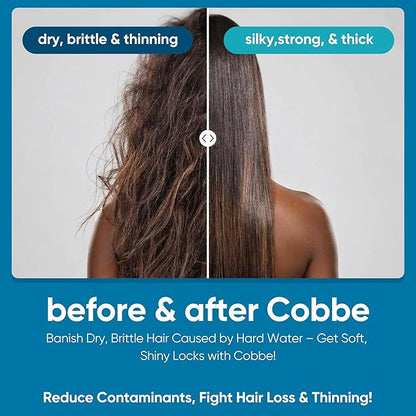 Cobbe Filtered Shower Head with Handheld, High Pressure 6 Spray Mode Showerhead with Filters, Water Softener Filters Beads for Hard Water - Remove Chlorine - Reduces Dry Itchy Skin, Matte Black