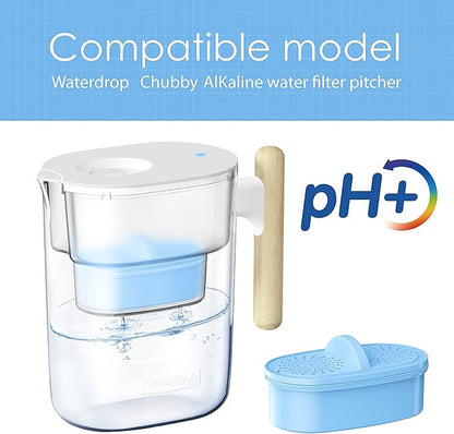 [Original] Waterdrop PF-AL Alkaline Water Filter Replacement for Waterdrop Pitcher Filtration System, Improved Coffee Taste, Last Up to 100 Gallons, 3 Pack
