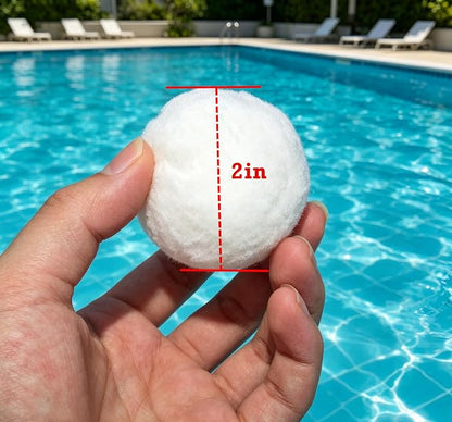 Pool Filter Balls for Sand Filters, 3.1 lbs Reusable Pool Sand Filter Balls (Replaces 100 lbs of Sand), New Upgrade Efficient Swimming Pool Filter Sand Substitute, Reusable White Filter Media Balls