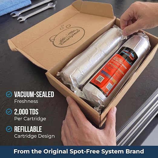 10' x 2' Deionization DI Resin Filter Cartridge Replacement for Spot-Free Car Wash, RV, Motorcycle, Water Deionizer System, 2-Pack