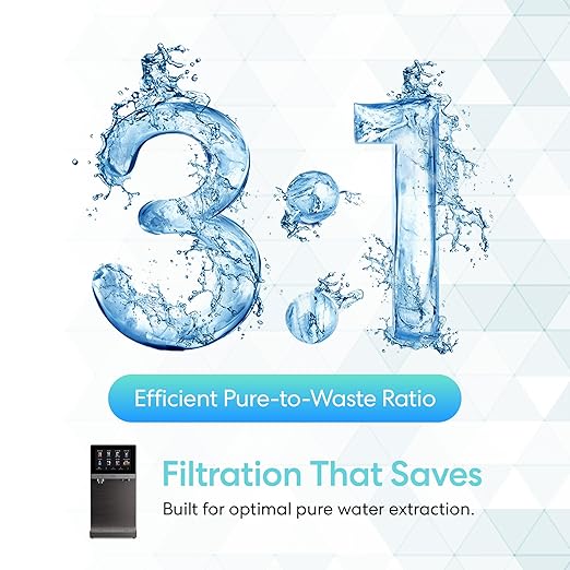 Brio Q60 Sparkling Water Countertop Dispenser with Refillable Tank, No Plumbing Required, Instant Hot & Cold, 4-Stage Reverse Osmosis Filtration, Touch Screen Display, Black