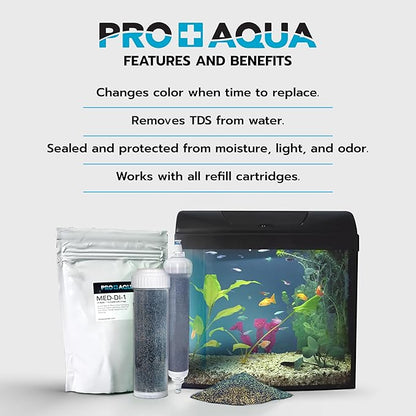 DI Resin Replacement Refill Deionization Color Changing Premium Grade, TDS Filtration, Aquariums, Spot Free Rinse, 1L (6 Liter)