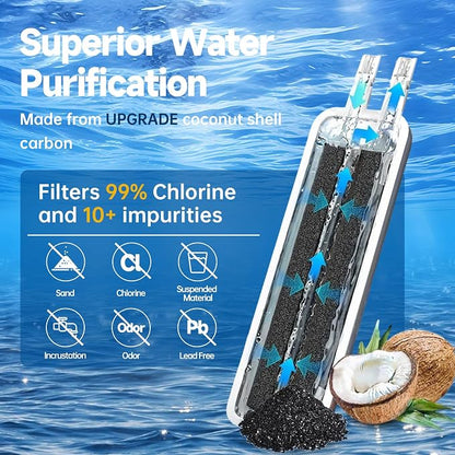 2 Pack EDR1RXD1 Water Filter Replacement Compatible with Whirlpool W10295370A, Filter 1, EDR1RXD1B, WHR1RXD1, KAD1RXD1, P8RFWB2L, P4RFWB, WD-F38, 46-9081, 46-9930