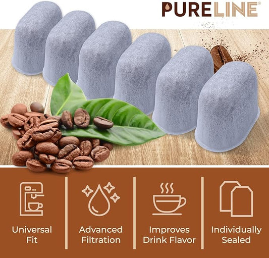 Keurig Filter Replacement, 24 Pack Compatible Charcoal Water Filter Replacement by Pureline - for Keurig 2.0 and 1.0 Classic Coffee Makers