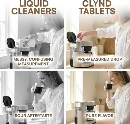Coffee Maker Cleaner and Descaler Tablets 24-Pack, Residue-free, Compatible with Nespresso, Ninja, Multi-cup, Single-serve, Delonghi, Espresso Machine, Keurig, Coffee Pot Cleaner Cleaning Tabs