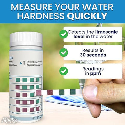 Water Hardness Test Kit 150 Strips – Accurate Water Hardness Test Strips for Home, Pool, Spa, Softener, Drinking Water – Easy-to-Use Hard Water Calcium Testing Strips