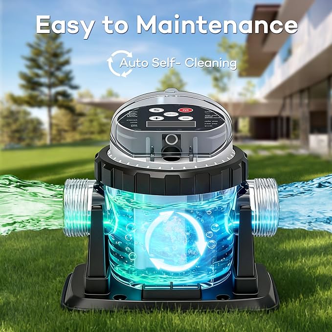 Salt Water Pool Chlorinator System for Above Ground Pools 15,000 Gallons | Built-in Salinity Sensor, Smart All-in-One Design, Plug-in Salt Chlorine Generator, Easy to Set-Up, Clear Housing