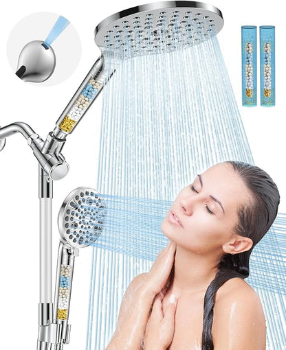 1 Pc Shower Filter Replacement Cartridge for HOPOPRO Filtered Handheld Shower Heads, Multi-Stage Filter for Hard Water to Remove Chlorine, Heavy Metals & Sediments Impurities For Better Skin & Hair