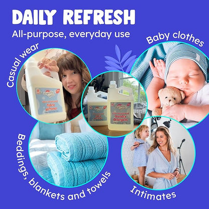 Originally Yellow Plant Based Fabric Softener | Fragrance & Dye-Free Laundry Softener Helps Remove Static & Wrinkles | High-Efficiency, Ultra-Concentrated Liquid Fabric Softener | 32 Oz