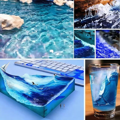 150ml Water Scenery Paster, Paint Mediums & Additives, Water Effect Paste, Suitable For Rivers, Oceans, Lakes, Static Scenes - Model For Aquariums (Dark Blue)