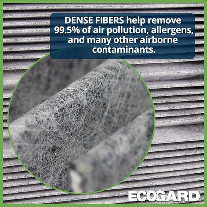 ECOGARD XC10621C Premium Cabin Air Filter with Activated Carbon | Fits 2019-2025 Toyota RAV4 2.5L (Gas); 2018-2027 Camry 2.5L; 2019-2027 Corolla 2.0L; 2020-2027 Corolla 1.8L