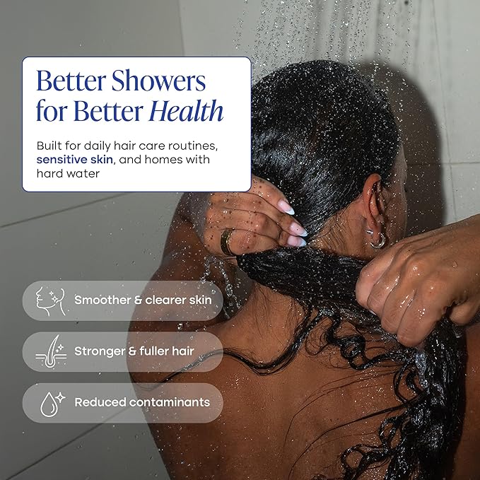 Cold Life Filtered Shower Head for Hard Water - Recommended by Gary Brecka - Wide-Face High-Pressure Shower Head with Filter - Multi-Stage Filtration for Skin & Hair, 99% Chlorine Reduction, Chrome