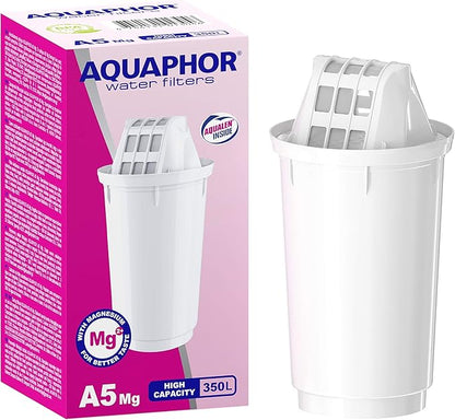AQUAPHOR Water Filter Jug Prestige I 1 X A5 Filter Included I Capacity 2.8l I Fits in the Fridge Door I Reduces Limescale Chlorine & Microplastics Black