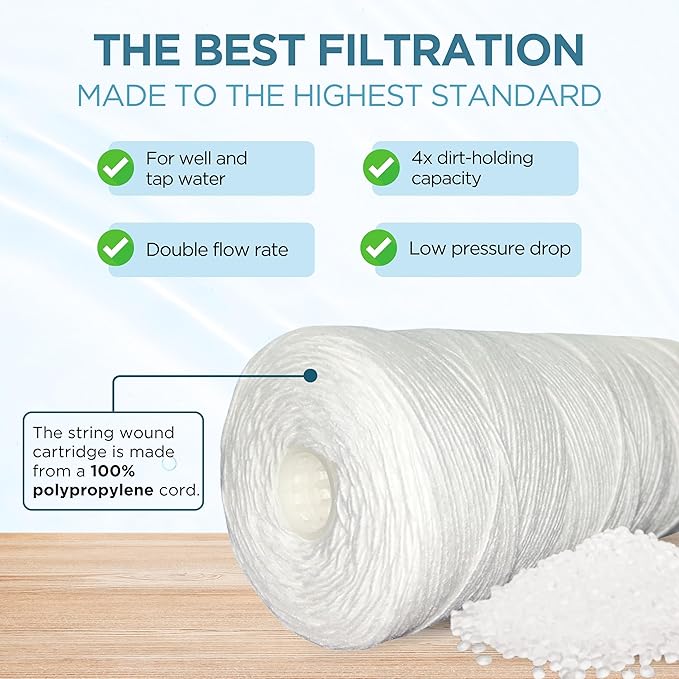 Pelican Water PC40 10 in. 5 Micron Sediment Replacement Filter (4-Pack) by Pelican Water