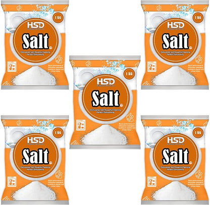 1kg Dishwasher Salt, Powerful Cleaning Dishwasher Salt, softener salt, Best For Laundry Kitchen Dish Washing, Compatible to All Water Softner Machines, Premium Food Grade 100% Genuine British Salt (5)