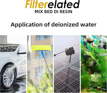 Filterelated Color Changing Display Nuclear Grade Mixed Bed Resin,Suitable for Car Wash System,Tds Filters, Aquarium Filters,Deionized Water,Pure Water DI Filter Material Replenishment (5L)