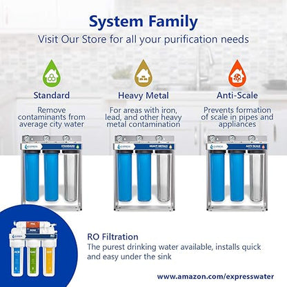 Express Water WH100SP Anti Scale Whole House Water Filter System, Blue
