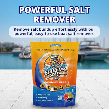 D Vein Salty Dog Salt Cleaner- All-Purpose Salt Remover for Boats, Cars, Houses & More | Eco-Friendly, Safe for All Surfaces | Easy-to-Use Solution for Salt & Grime Removal