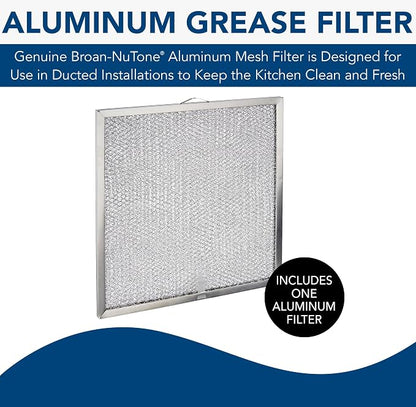 Broan-NuTone Aluminum Filter for QT20000 Series Range Hoods, Kitchen Exhaust Grease, Stove Hood Vent Air Filter (Pack of 4)