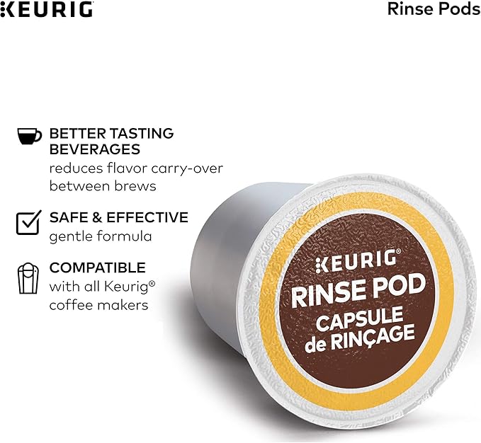 Keurig Brewer Cleanse Kit For Maintenance Includes Descaling Solution & Rinse Pods, Compatible Classic/1.0 & 2.0 K-Cup Pod Coffee Makers (4 Count)