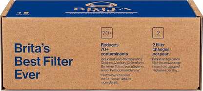 Brita Hub Replacement Water Filter,BPA-Free,Replaces 900 Plastic Water Bottles,Lasts Six Months or 120 Gallons,Includes 1 Filter,Kitchen Essential,White,(Pack of 6)