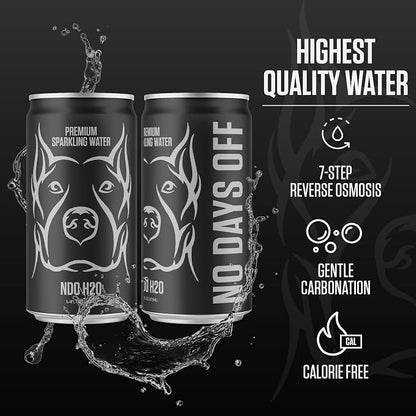 NO DAYS OFF Premium Sparkling Water - 24 Pack, 8.4 fl oz, Sparkling (Unflavored) - Ultra-Purified Reverse Osmosis with Gentle Carbonation, On-the-Go and Bulk Size