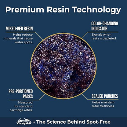 4.2 L Bulk Deionization DI Resin Filter Cartridge Refill for Deionized Spot Free Car Wash, RV, Motorcycle, Water Deionizer System, 700 ml x 6 Pouches