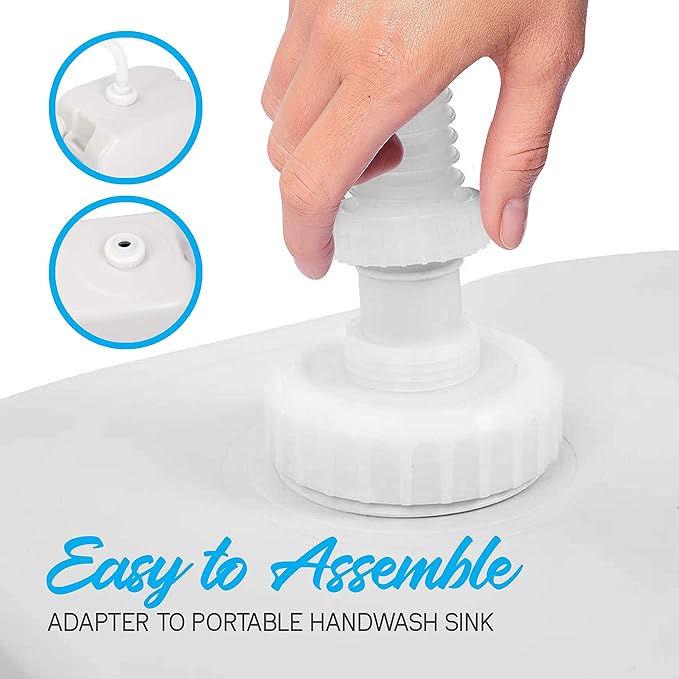 SereneLife 24L Compact Portable Water Tank - Non-toxic Water Container Reservoir W/Carry Handle - For Outdoor Social Events, Work Sites, Camping, Boating, Emergency Preparedness -SLCAWT20