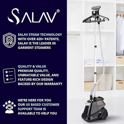 SALAV Garment Steamer Descaling Solution Decalcifier Packets for Mineral Deposits and Build-up Removal, Maintenance for Clothes, Works with all Garment Steamer Brands, Cleans Build Up, 3 packs