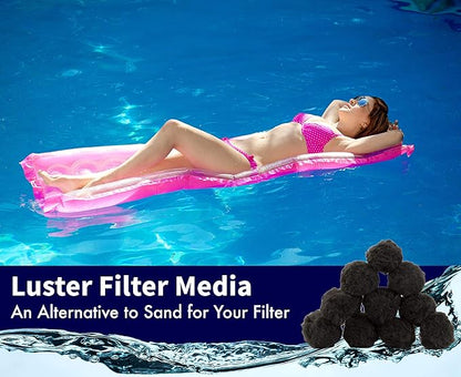 Rx Clear Black Luster Filter Media for Swimming Pool Sand Filters | Alternative to Sand and Filter Glass | Specialty Technology Helps Keep Pools Clean | Lasts for Several Seasons | Individual Pack