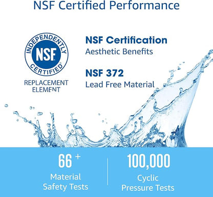 AQUA CREST ADQ36006101 Water Filter, Replacement for LG® LT700P®, 3 Pack | Replacement for Kenmore® 9690, 46-9690, ADQ36006102, LFXS30766S, HDX FML-3, RFC1200A, PL-500 Refrigerator Water Filter