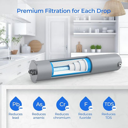 11 Platinum Pure RO Membrane Replacement Filter Cartridge | Compatible with DuPure Platinum Pure Reverse Osmosis (RO) Drinking Water System, Middle Stage Filter, 1-Pack