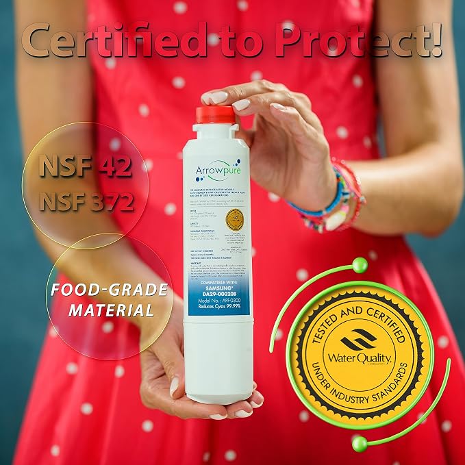 APF-0300 Fits Samsung Refrigerator Water Filter DA29-00020B Also HAF-CIN/EXP, RF28HMEDBSR, RWF0700A, RF4287HARS, RF263BEAESR, HDX FMS-2, 4-Pack