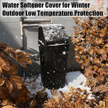 Water Softener Insulation Cover for Winter Heavy Duty With built-in anti-freeze Felt Outdoor Low-temperature Protection Cover for WHES30E / WHES40E Grain Softener and 350/420 Water Softener (Black)