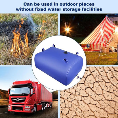 Water Storage Bladder Portable Heavy-Duty - 792.5Gal/3000L with Stainless Steel Fittings, Leak-Proof & Durable – Portable Tank for Emergency, Farming, Irrigation Use